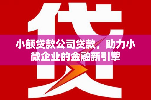集宁小额贷款公司贷款，助力小微企业的金融新引擎