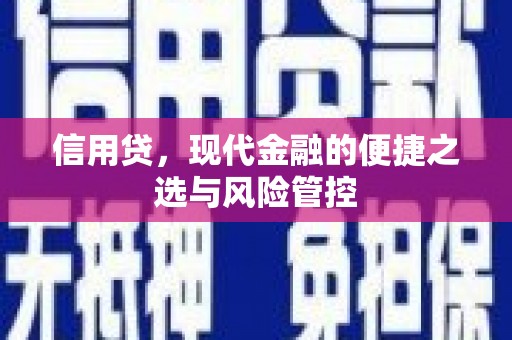 集宁信用贷，现代金融的便捷之选与风险管控