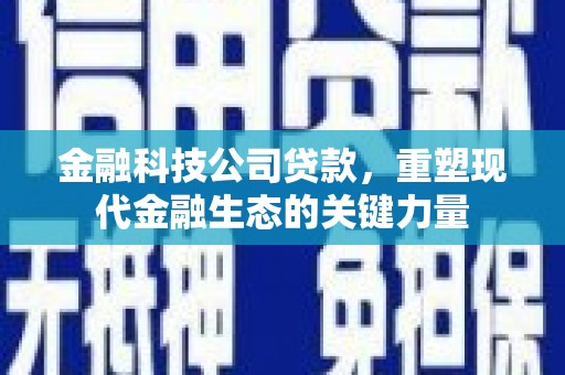 集宁金融科技公司贷款，重塑现代金融生态的关键力量